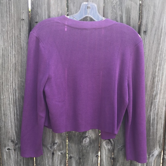 Talbots Medium Purple Shrug - Picture 3 of 7